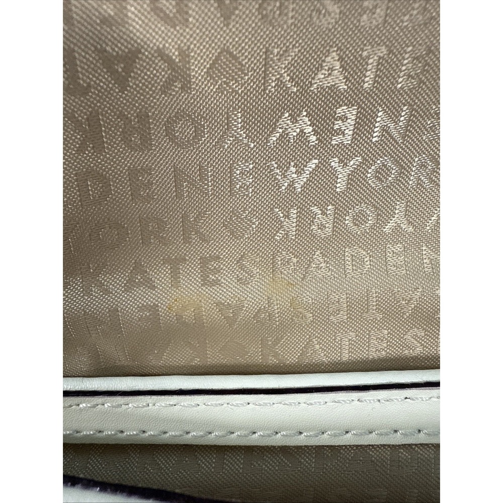 KATE SPADE Montford Park Straw Keira Bow Clutch Purse Cream Natural Leather Bag - Picture 6 of 11